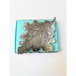 Modern Expressions Decorative Center Piece Metal Leaf Dish